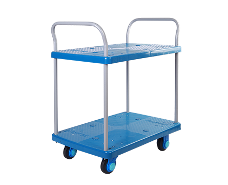 Double-Layer Plastic Hand Trolley