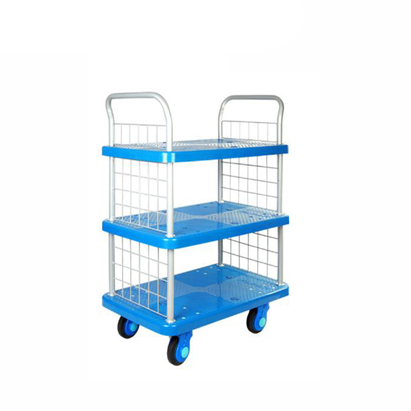 Triple-Layer Plastic Hand Trolley